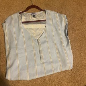 Blue stripped work causal shirt